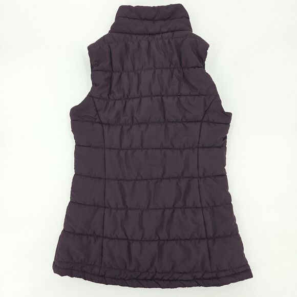 Workshop Puffy Vest Womens Medium Purple Quilted Asymmetric Fall Winter Gorpcore - Picture 3 of 9